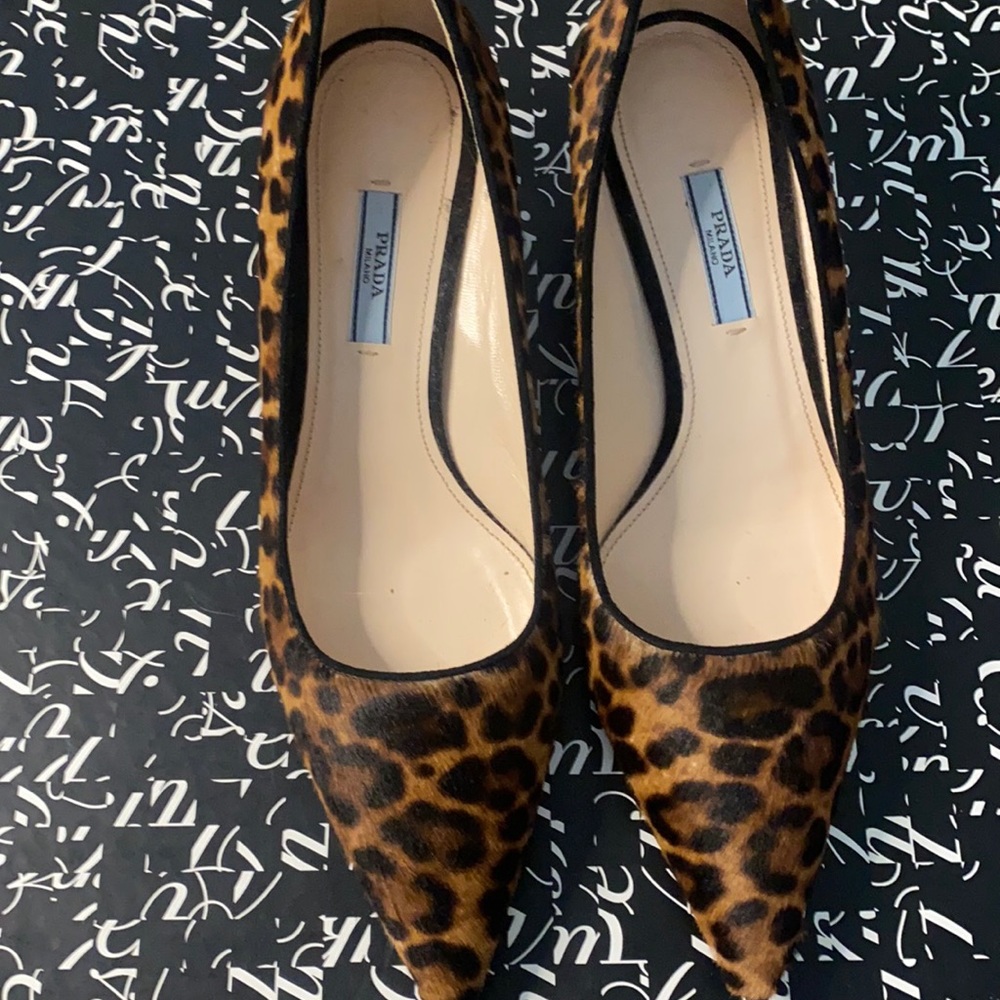 Prada Leopard Calfskin Heel